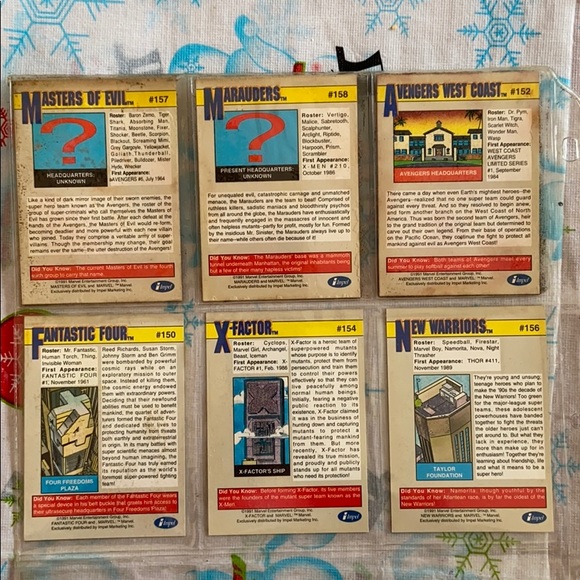 Variety Pack Marvel 1991 Teams Comic Cards - Picture 1 of 2
